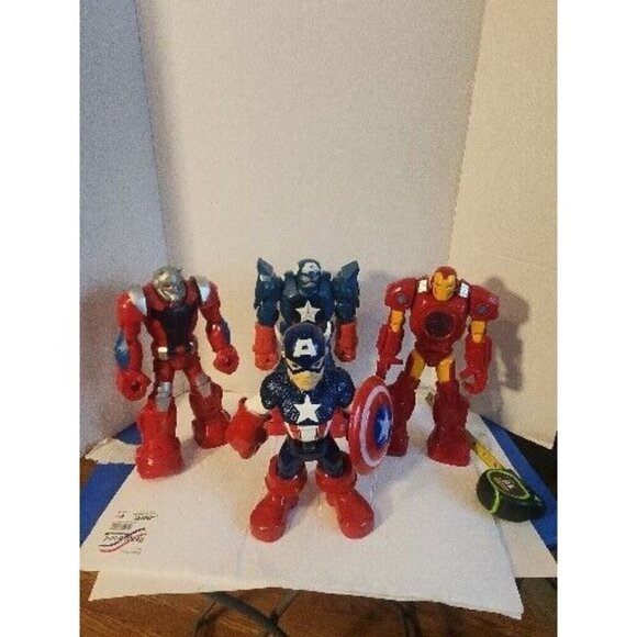 Lot of 4 Action Figures 12" Transformers Toy Robot figure transformer Captain - Picture 1 of 13